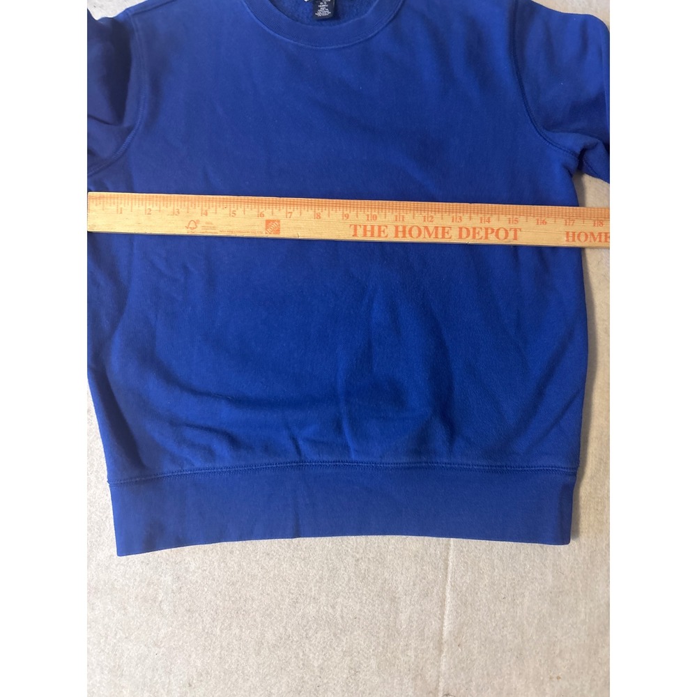 Lands' End Sweatshirt Kids Size M 10-12 Blue Fleece Pullover - Picture 7 of 13